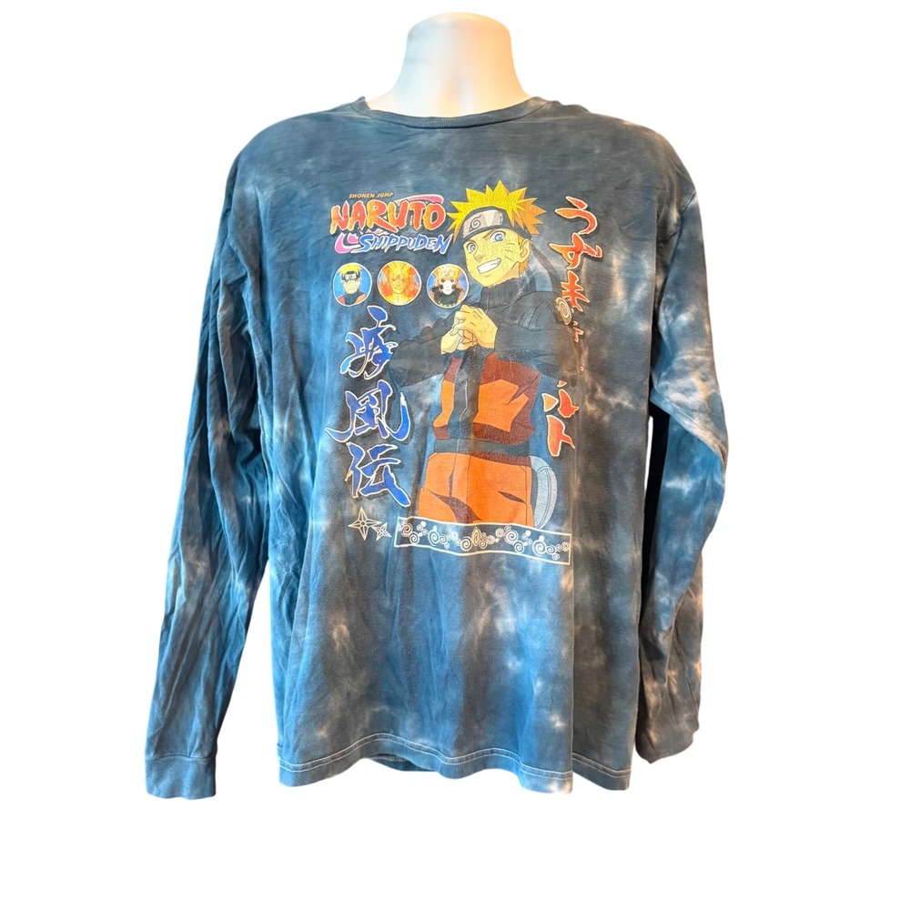 Naruto Shippuden Tie Dye Long Sleeve Shirt Ripple Junction Sz Lg Anime Graphic